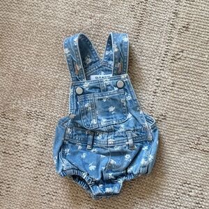 Old Navy Baby Denim Floral Overalls